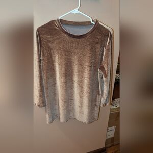 Women's Velvet Sweater - Brown